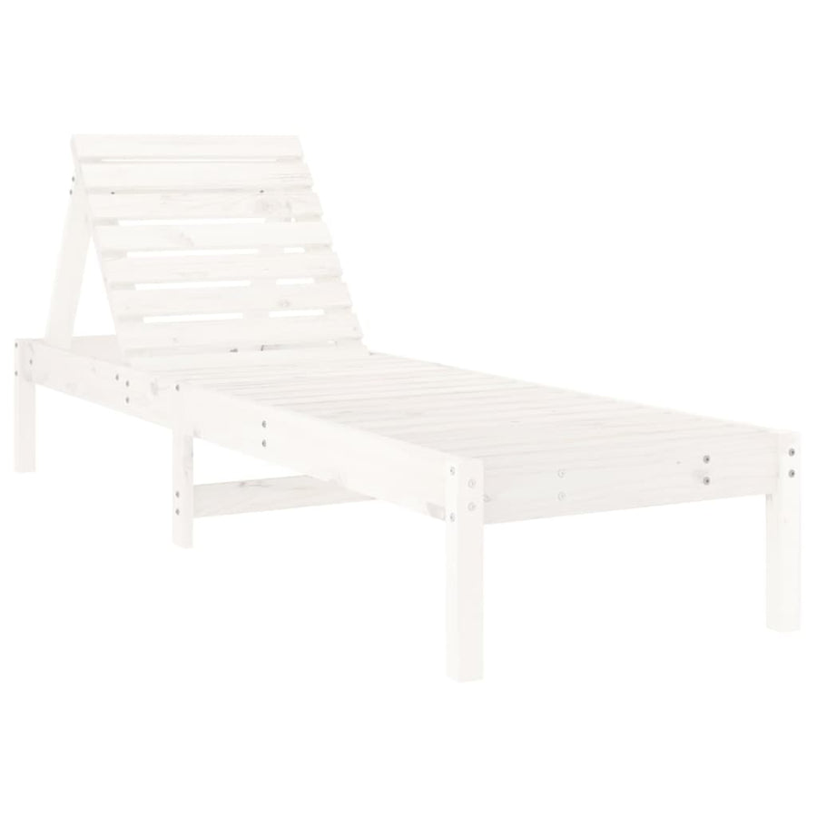 Ligstoelen 199,5X60X74 Cm Massief Grenenhout Wit 2 Wit grenenhout
