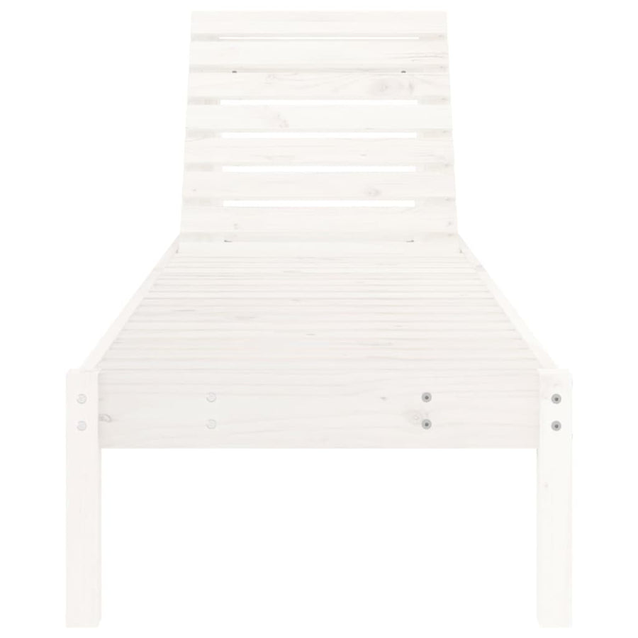 Ligstoelen 199,5X60X74 Cm Massief Grenenhout Wit 2 Wit grenenhout