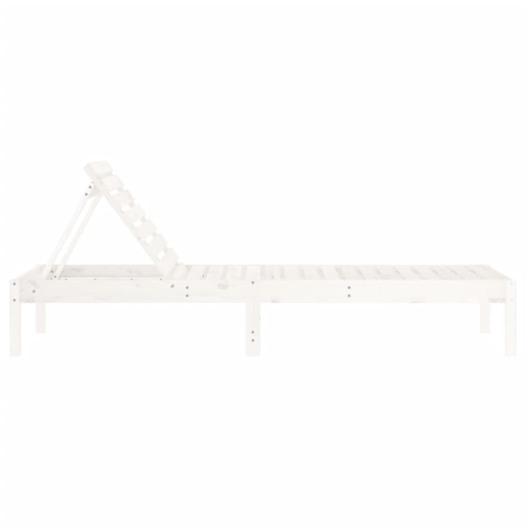 Ligstoelen 199,5X60X74 Cm Massief Grenenhout Wit 2 Wit grenenhout