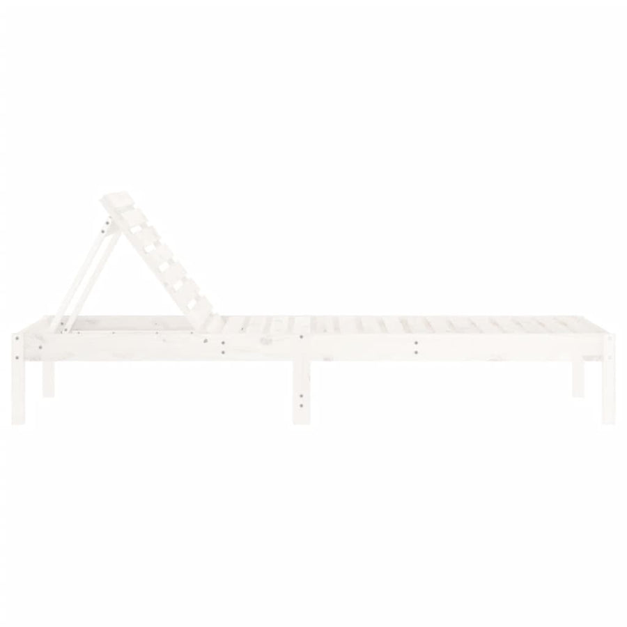 Ligstoelen 199,5X60X74 Cm Massief Grenenhout Wit 2 Wit grenenhout