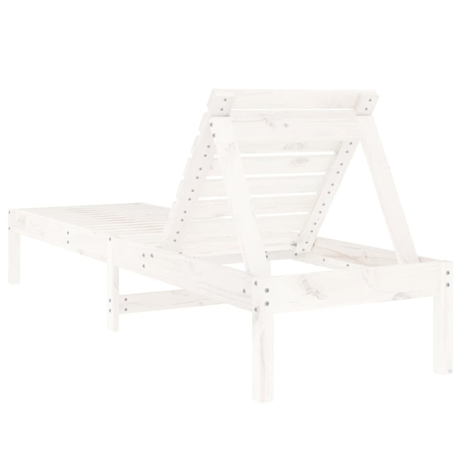 Ligstoelen 199,5X60X74 Cm Massief Grenenhout Wit 2 Wit grenenhout