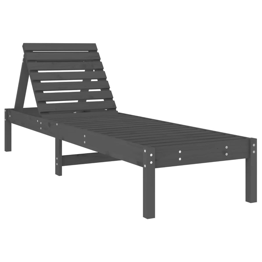 Ligbedden 199,5X60X74 Cm Massief Grenenhout Grijs 2 Grijs grenenhout