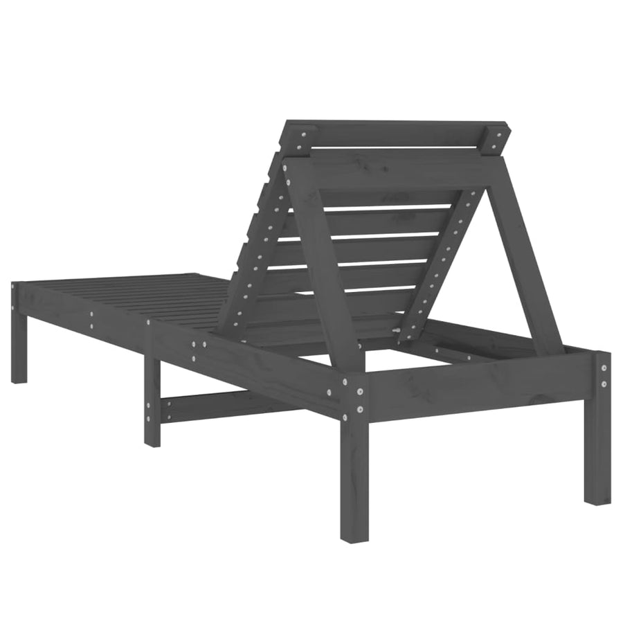 Ligbedden 199,5X60X74 Cm Massief Grenenhout Grijs 2 Grijs grenenhout