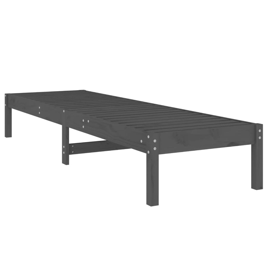 Ligbedden 199,5X60X74 Cm Massief Grenenhout Grijs 2 Grijs grenenhout
