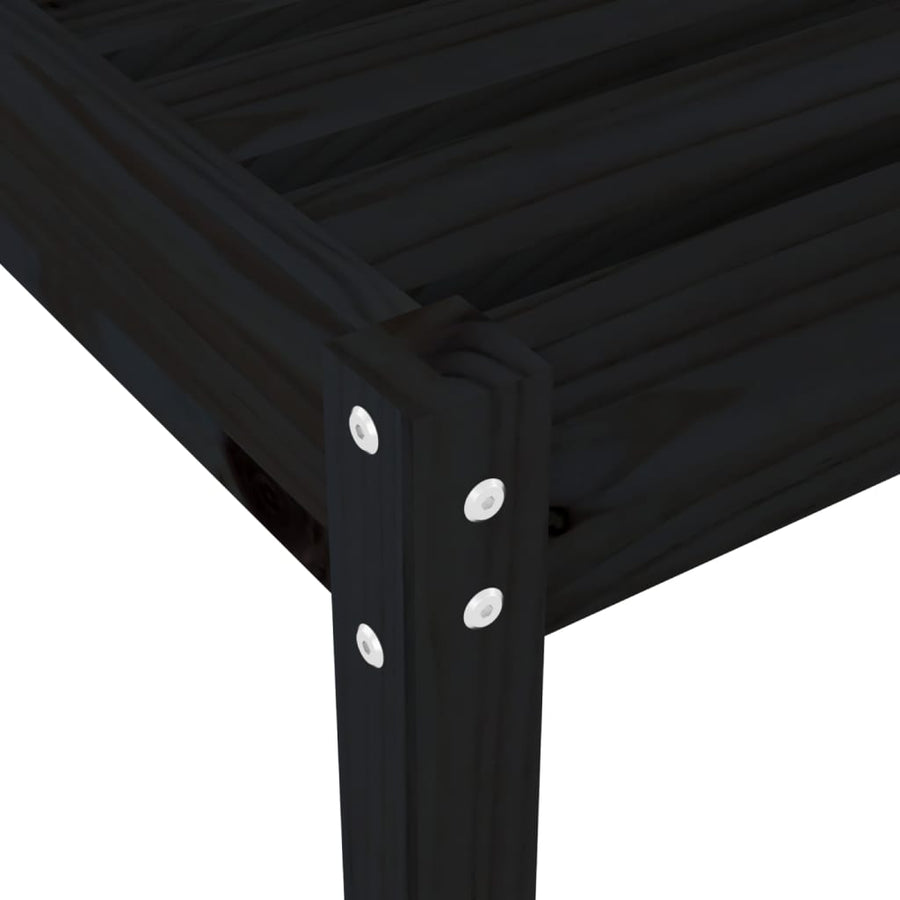 Ligbedden 199,5X60X74 Cm Massief Grenenhout Zwart 2 Zwart grenenhout
