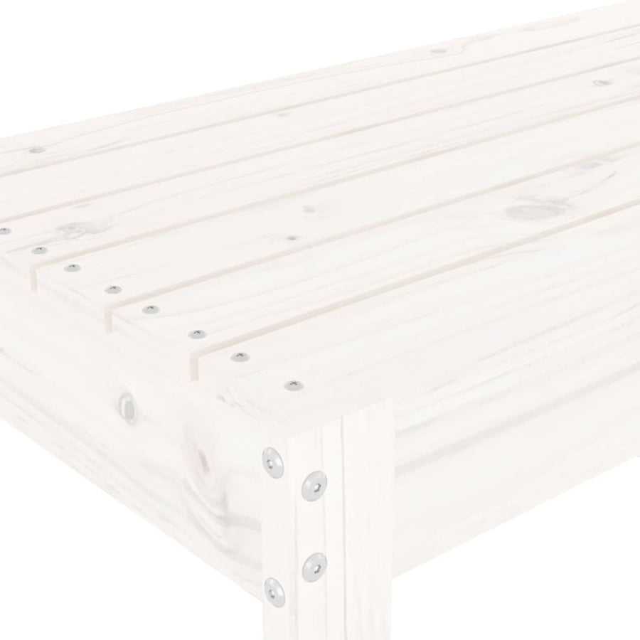 Tuinbank Massief Grenenhout Wit 80 x 38 x 45 cm Wit grenenhout