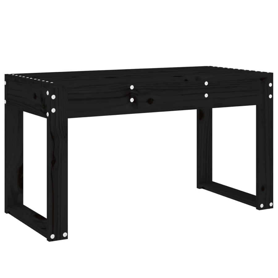 Tuinbank Massief Grenenhout Zwart 80 x 38 x 45 cm Zwart grenenhout