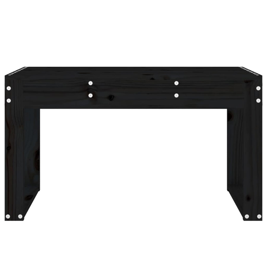 Tuinbank Massief Grenenhout Zwart 80 x 38 x 45 cm Zwart grenenhout