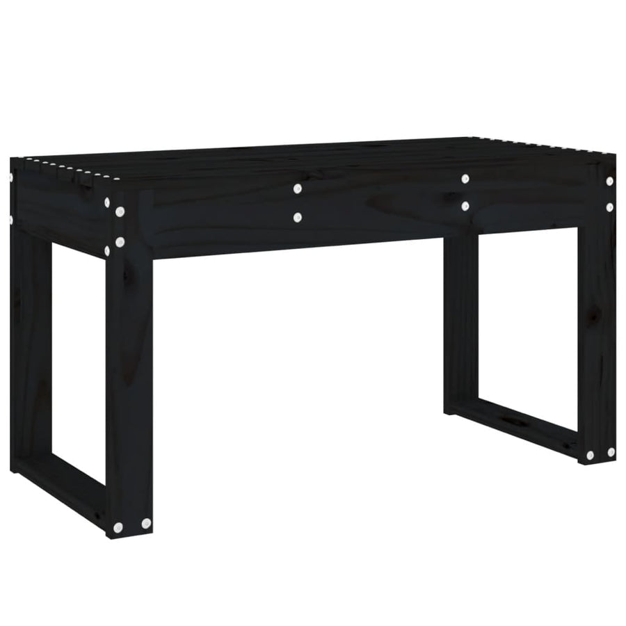 Tuinbank Massief Grenenhout Zwart 80 x 38 x 45 cm Zwart grenenhout