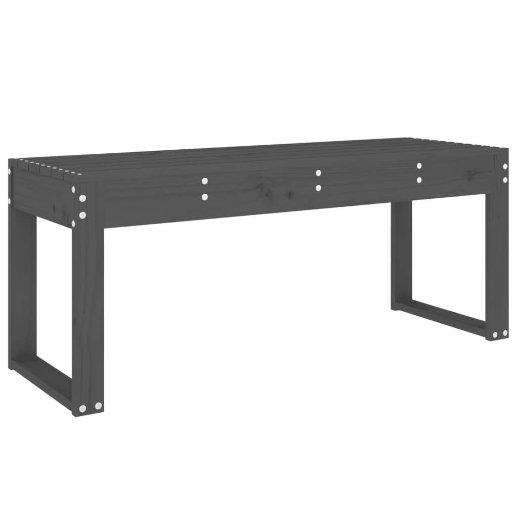 Tuinbank Massief Grenenhout Grijs 110 x 38 x 45 cm Grijs grenenhout