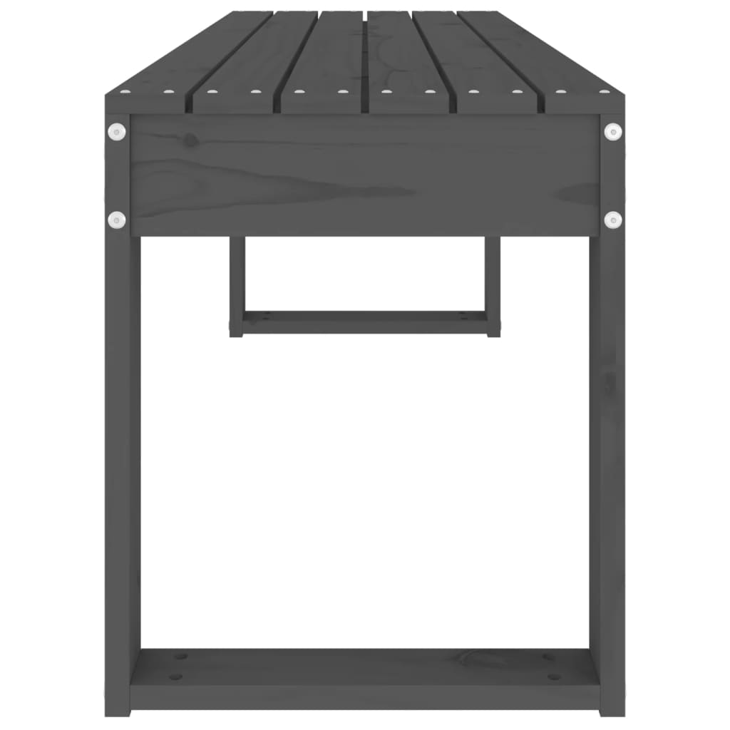 Tuinbank Massief Grenenhout Grijs 110 x 38 x 45 cm Grijs grenenhout