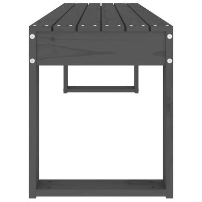 Tuinbank Massief Grenenhout Grijs 110 x 38 x 45 cm Grijs grenenhout