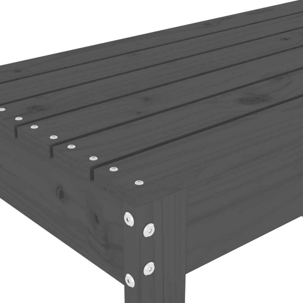 Tuinbank Massief Grenenhout Grijs 110 x 38 x 45 cm Grijs grenenhout