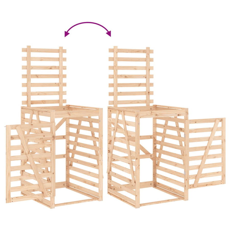 Containerberging 84X90X128,5 Cm Massief Grenenhout 84 x 90 x 128.5 cm Natuurlijk grenenhout