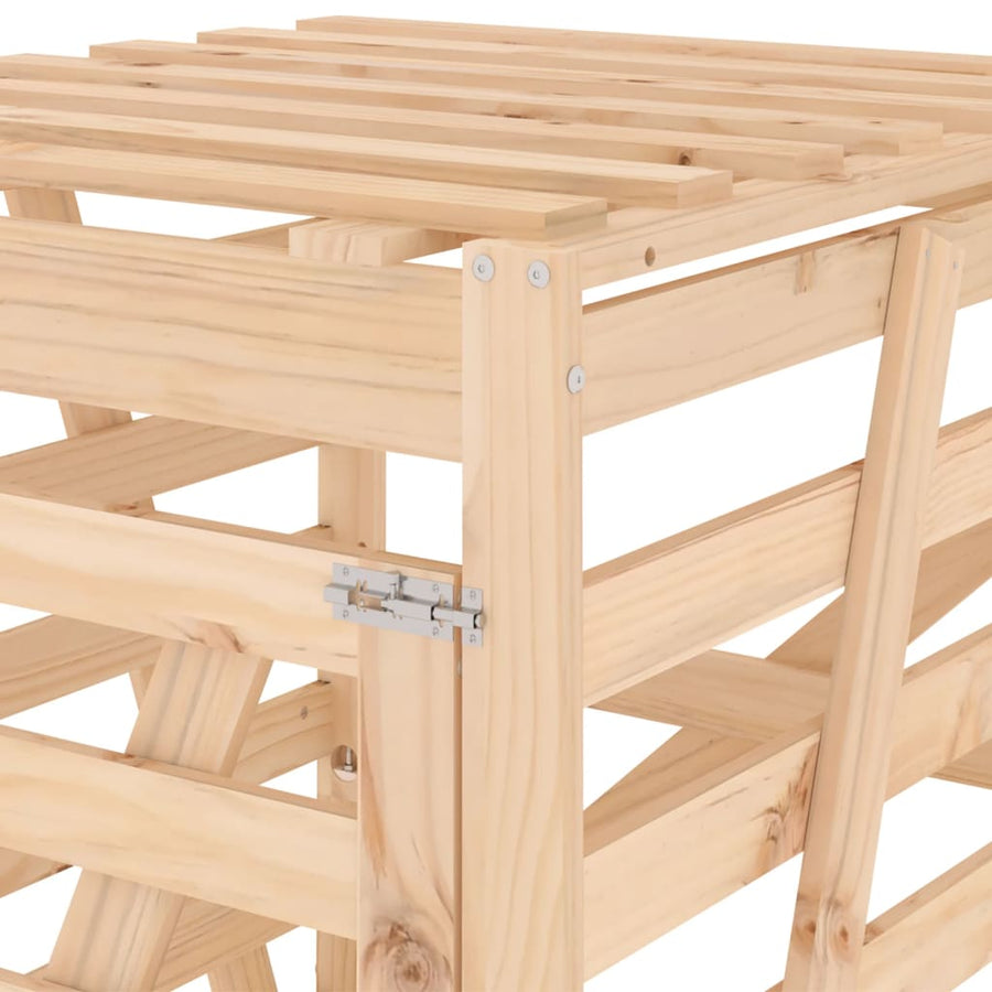 Containerberging 84X90X128,5 Cm Massief Grenenhout 84 x 90 x 128.5 cm Natuurlijk grenenhout