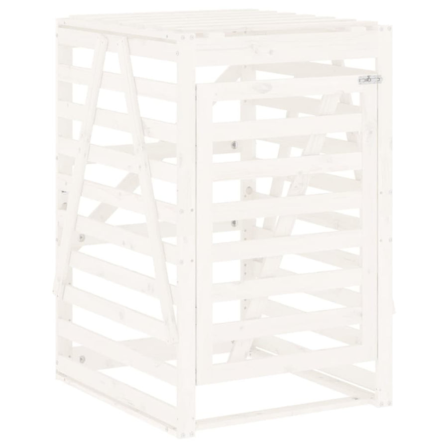 Containerberging 84X90X128,5 Cm Massief Grenenhout Wit 84 x 90 x 128.5 cm Wit grenenhout