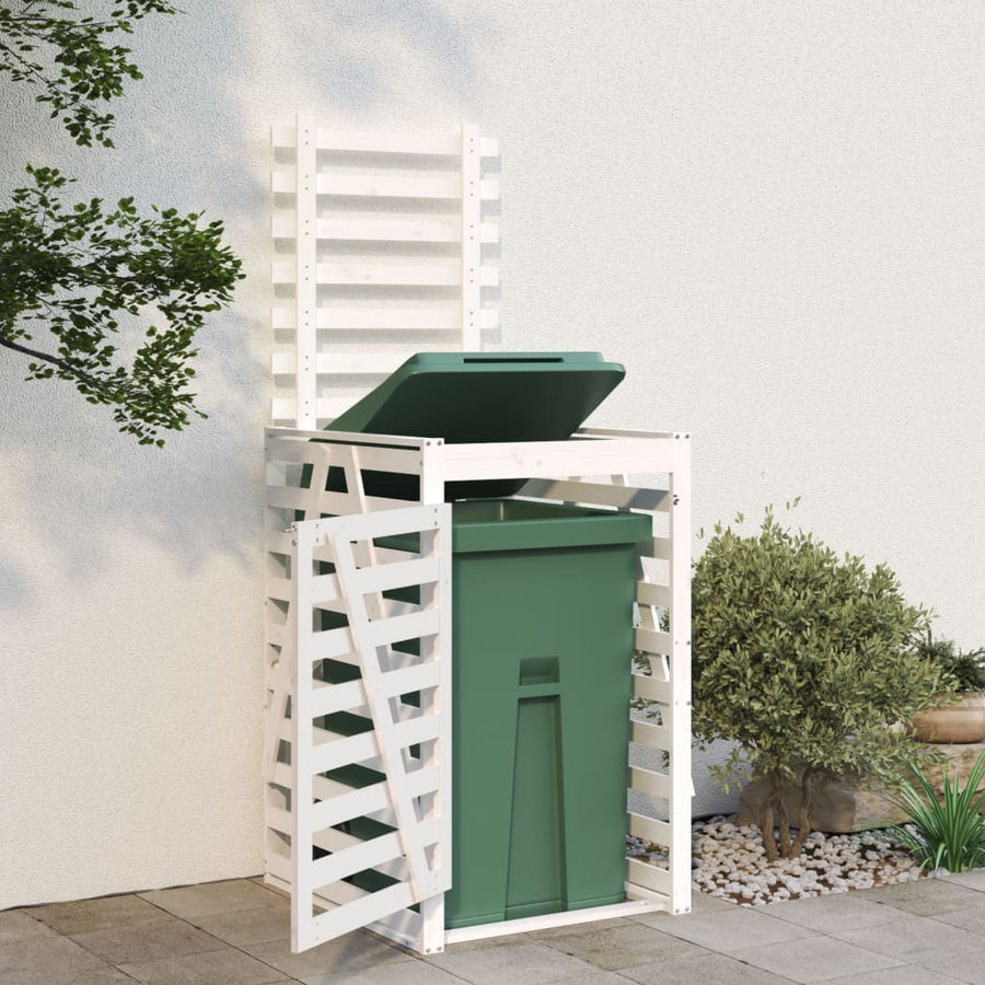 Containerberging 84X90X128,5 Cm Massief Grenenhout Wit 84 x 90 x 128.5 cm Wit grenenhout