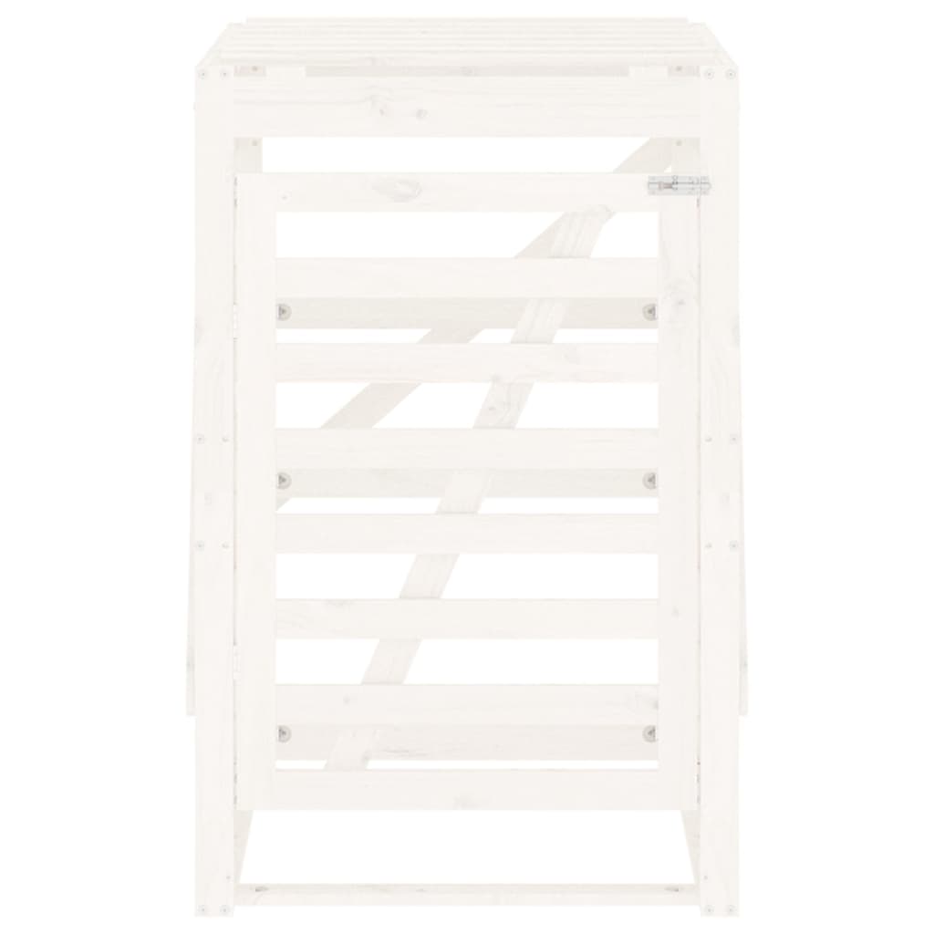 Containerberging 84X90X128,5 Cm Massief Grenenhout Wit 84 x 90 x 128.5 cm Wit grenenhout