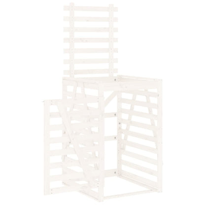 Containerberging 84X90X128,5 Cm Massief Grenenhout Wit 84 x 90 x 128.5 cm Wit grenenhout