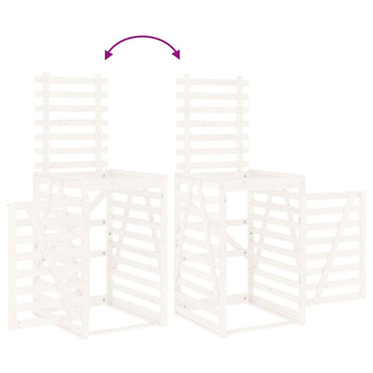 Containerberging 84X90X128,5 Cm Massief Grenenhout Wit 84 x 90 x 128.5 cm Wit grenenhout