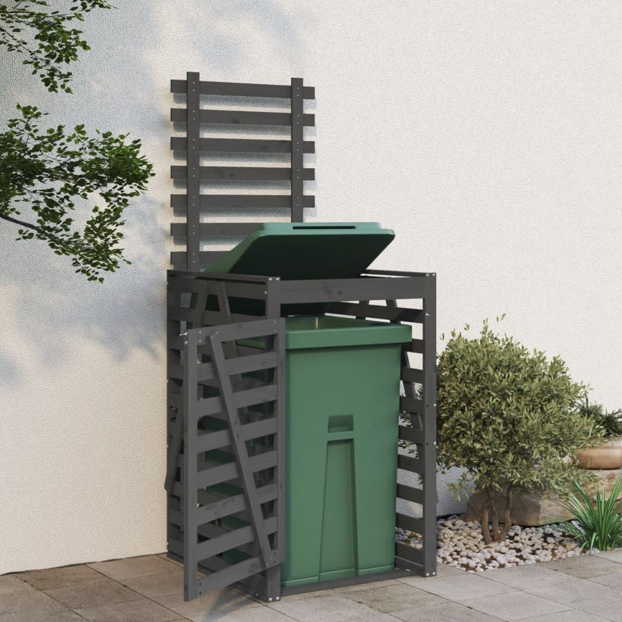 Containerberging 84X90X128,5 Cm Massief Grenenhout Grijs 84 x 90 x 128.5 cm Grijs grenenhout
