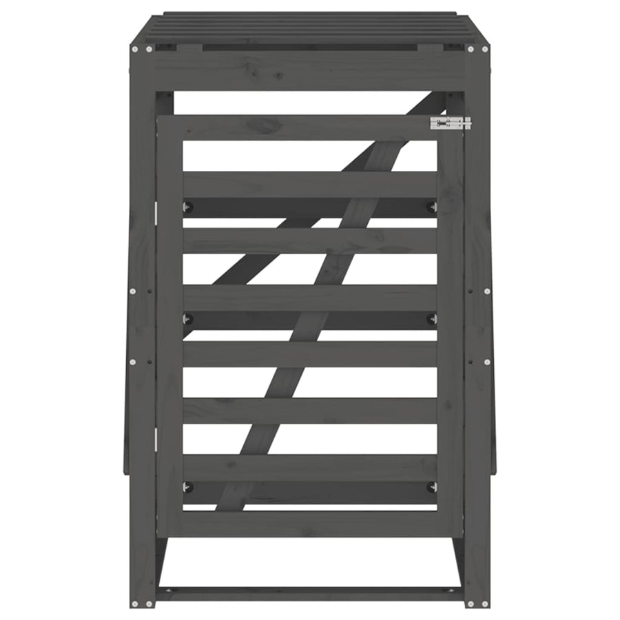 Containerberging 84X90X128,5 Cm Massief Grenenhout Grijs 84 x 90 x 128.5 cm Grijs grenenhout