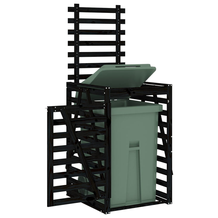 Containerberging 84X90X128,5 Cm Massief Grenenhout Zwart 84 x 90 x 128.5 cm Zwart grenenhout