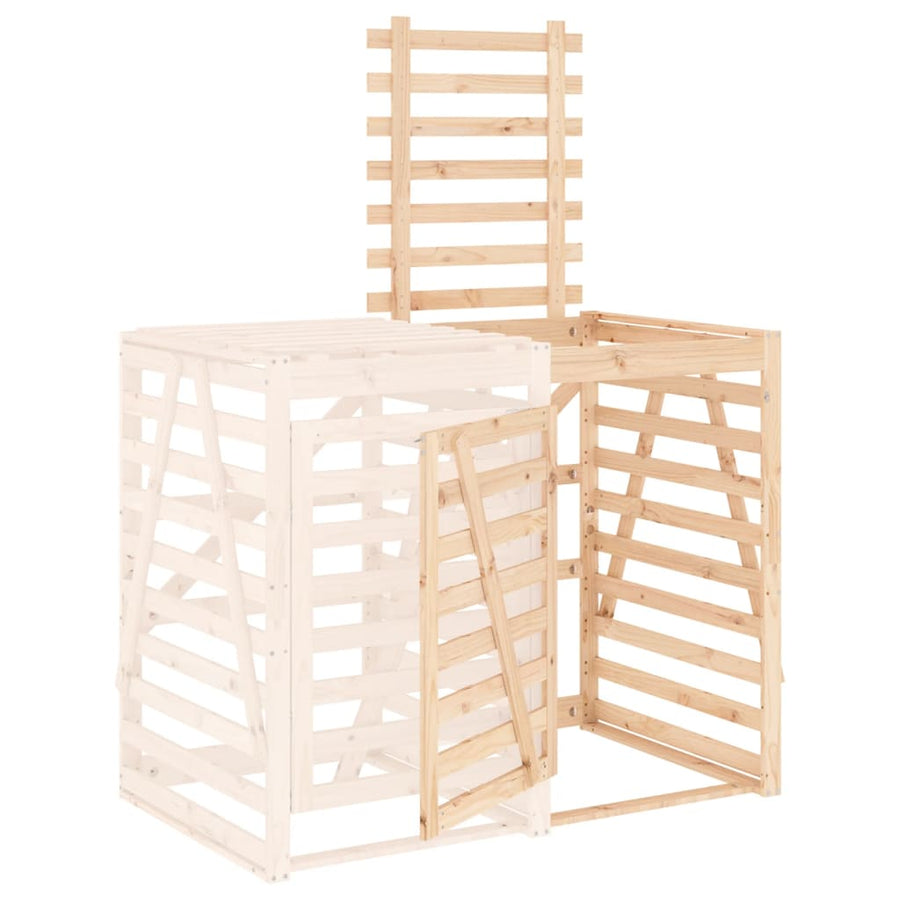 Containerberging Verlengstuk Massief Grenenhout 78 x 91.5 x 128.5 cm Natuurlijk grenenhout