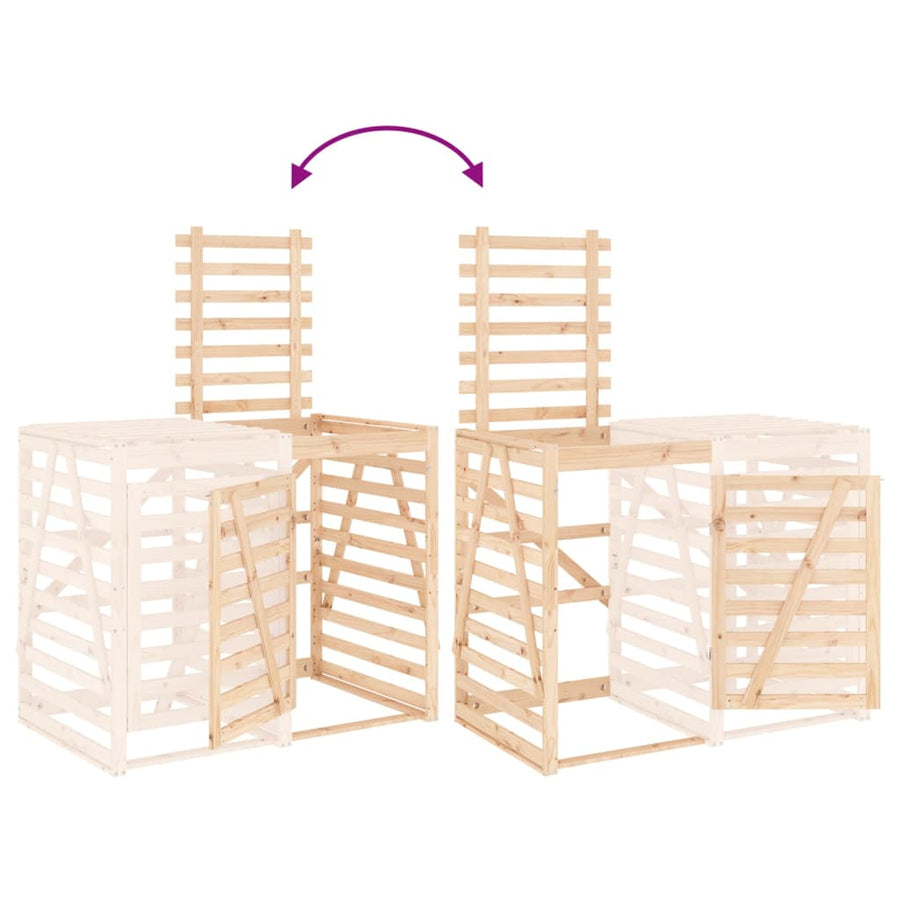 Containerberging Verlengstuk Massief Grenenhout 78 x 91.5 x 128.5 cm Natuurlijk grenenhout