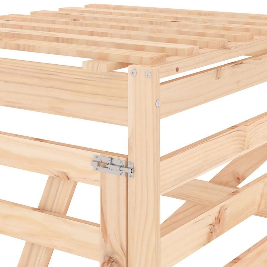 Containerberging Verlengstuk Massief Grenenhout 78 x 91.5 x 128.5 cm Natuurlijk grenenhout