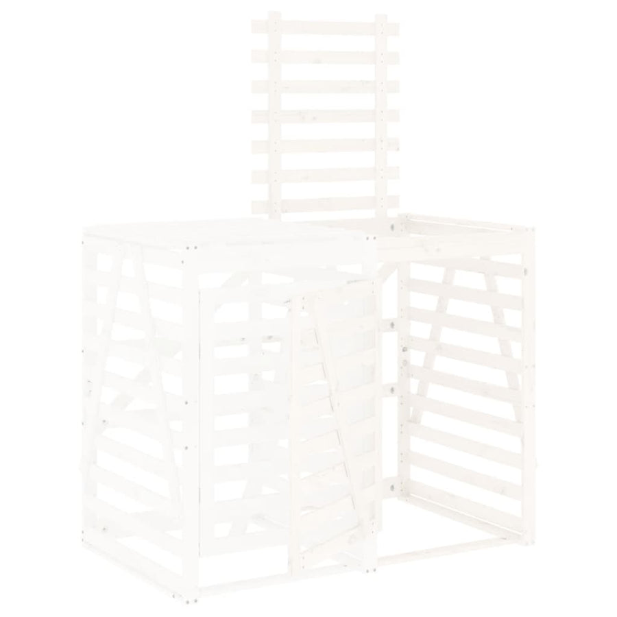 Containerberging Verlengstuk Massief Grenenhout Wit 78 x 91.5 x 128.5 cm Wit grenenhout