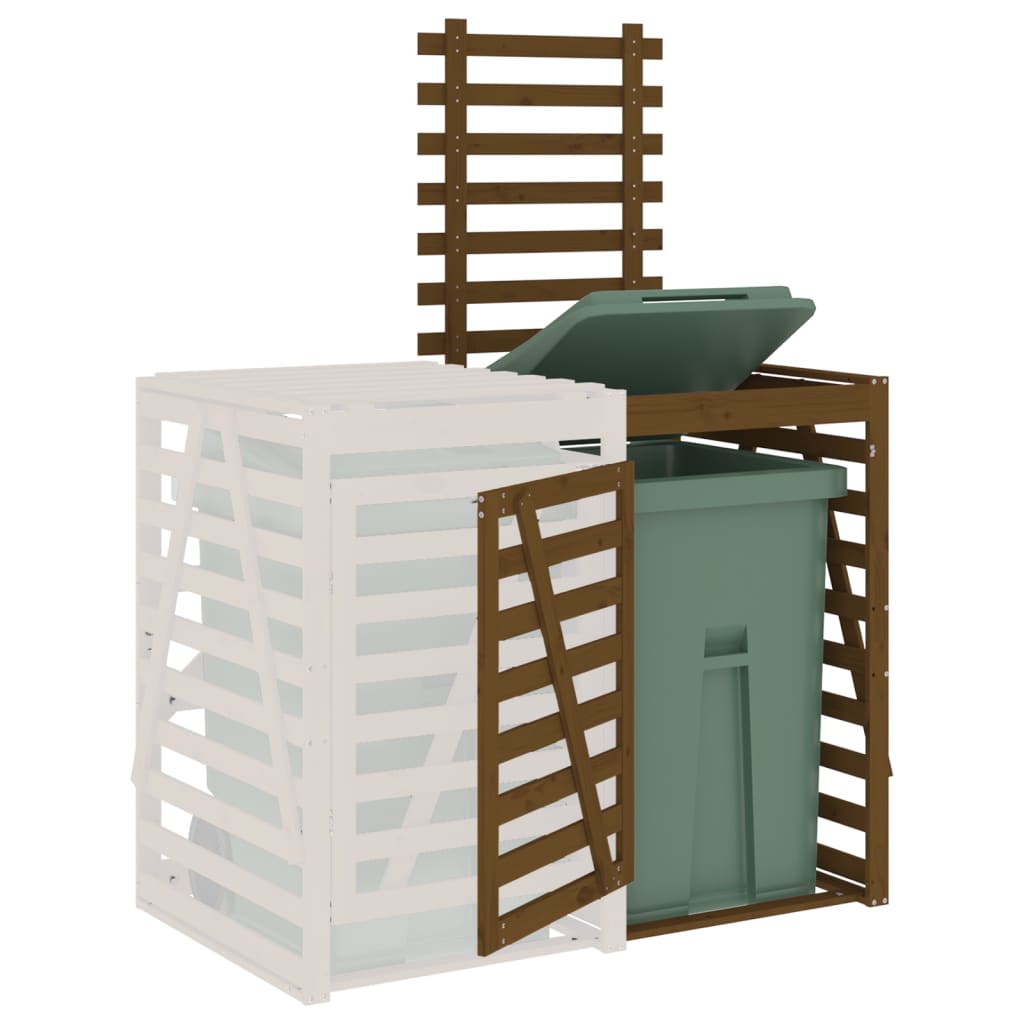 Containerberging Verlengstuk Massief Grenenhout Honingbruin 78 x 91.5 x 128.5 cm Honingbruin grenenhout