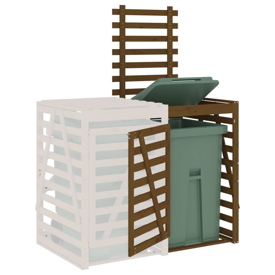Containerberging Verlengstuk Massief Grenenhout Honingbruin 78 x 91.5 x 128.5 cm Honingbruin grenenhout