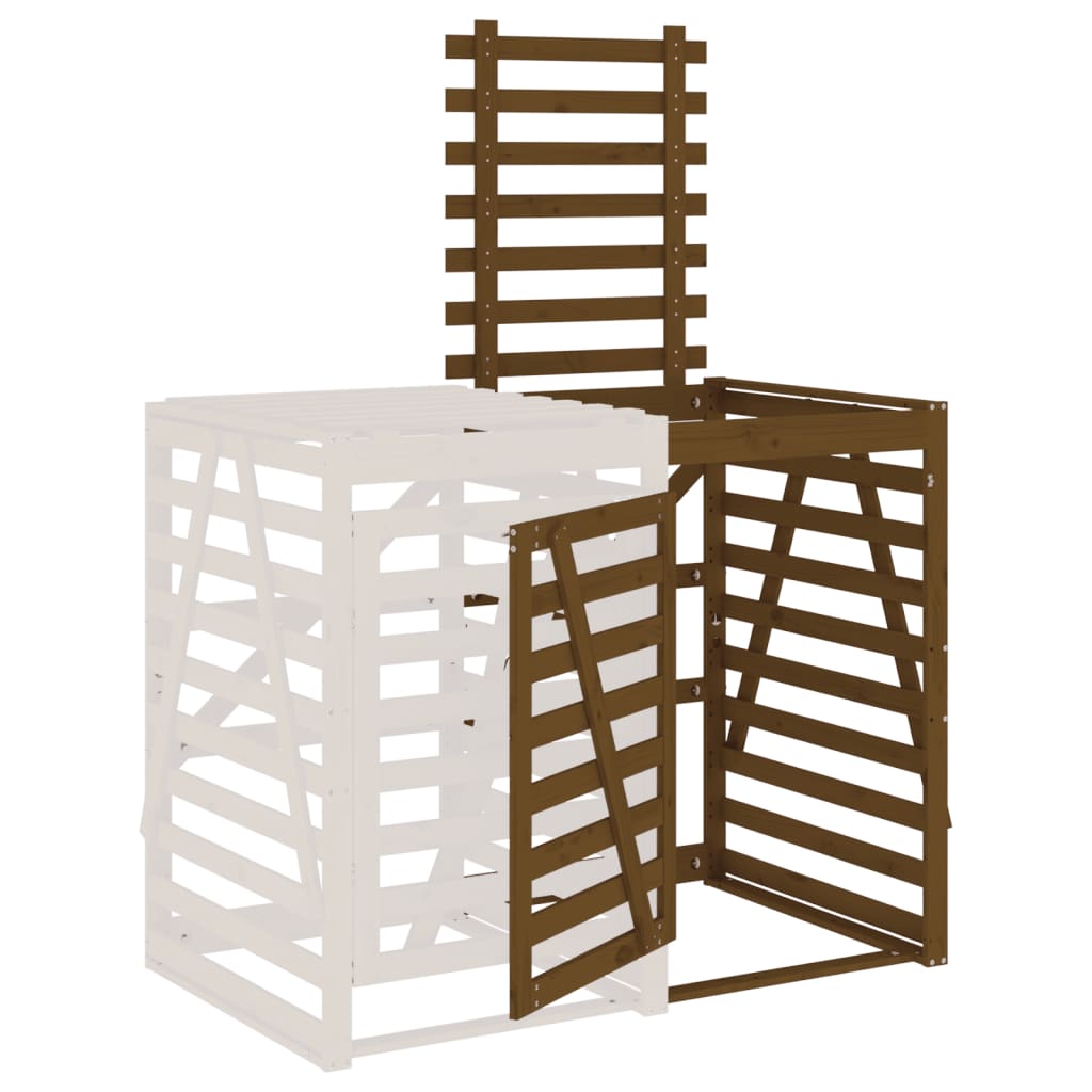 Containerberging Verlengstuk Massief Grenenhout Honingbruin 78 x 91.5 x 128.5 cm Honingbruin grenenhout