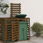 Containerberging verlengstuk massief grenenhout 78x91,5x128,5 cm honingbruin