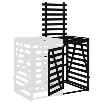 Containerberging Verlengstuk Massief Grenenhout Zwart 78 x 91.5 x 128.5 cm Zwart grenenhout