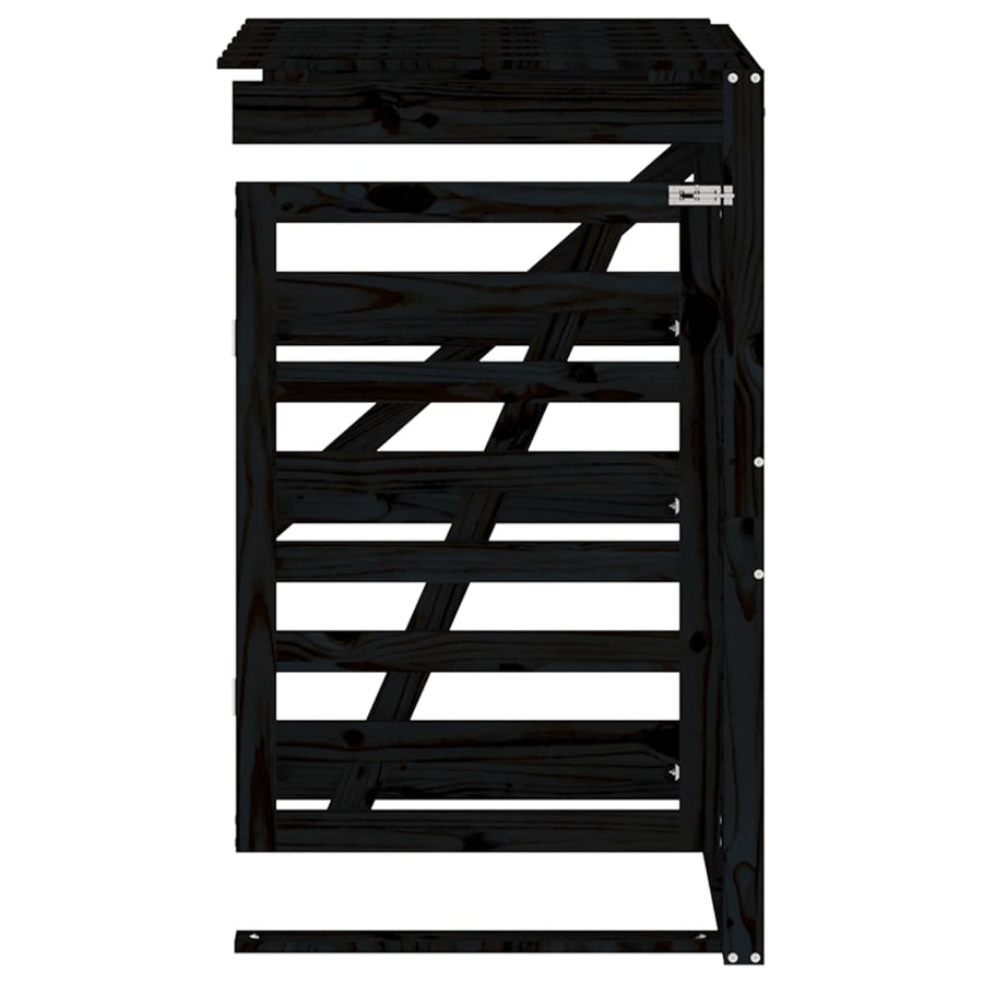 Containerberging Verlengstuk Massief Grenenhout Zwart 78 x 91.5 x 128.5 cm Zwart grenenhout