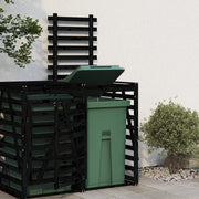 Containerberging verlengstuk massief grenenhout 78x91.5x128.5 cm zwart