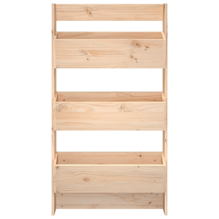 Plantenbak Wandmontage 3-Laags 60X8,5X0 Cm Grenenhout Natuurlijk grenenhout