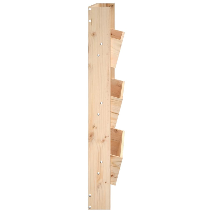Plantenbak Wandmontage 3-Laags 60X8,5X0 Cm Grenenhout Natuurlijk grenenhout