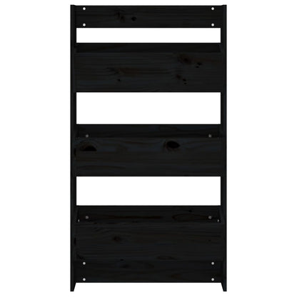 Plantenbak Wandmontage 3-Laags 60X8,5X0 Cm Grenenhout Zwart Zwart grenenhout