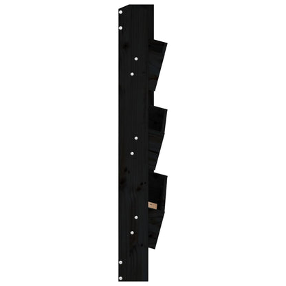 Plantenbak Wandmontage 3-Laags 60X8,5X0 Cm Grenenhout Zwart Zwart grenenhout
