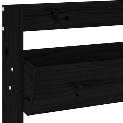 Plantenbak Wandmontage 3-Laags 60X8,5X0 Cm Grenenhout Zwart Zwart grenenhout