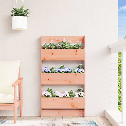 Plantenbak Wandmontage 3-Laags 60X8,5X0 Cm Douglashout Natuurlijk douglashout