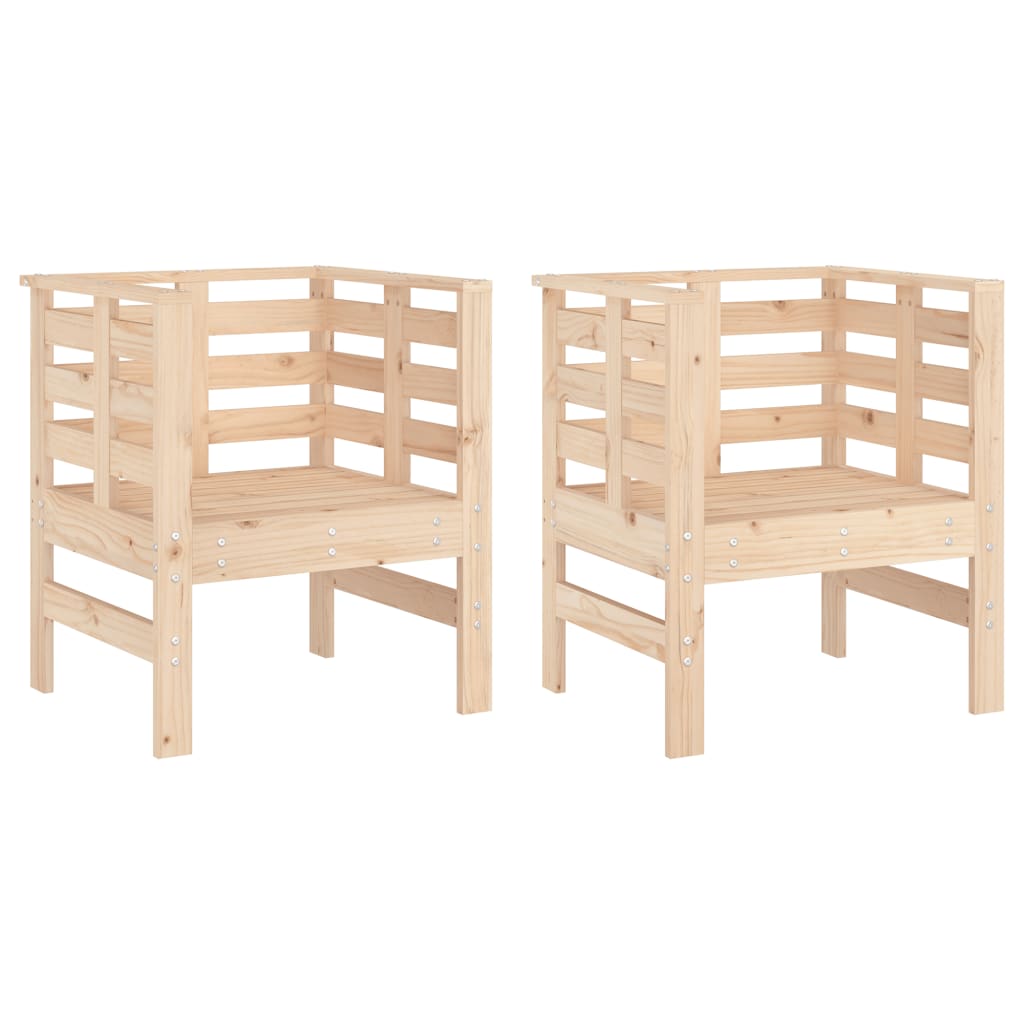 Tuinstoelen 61,5X53X71 Cm Massief Grenenhout Natuurlijk grenenhout