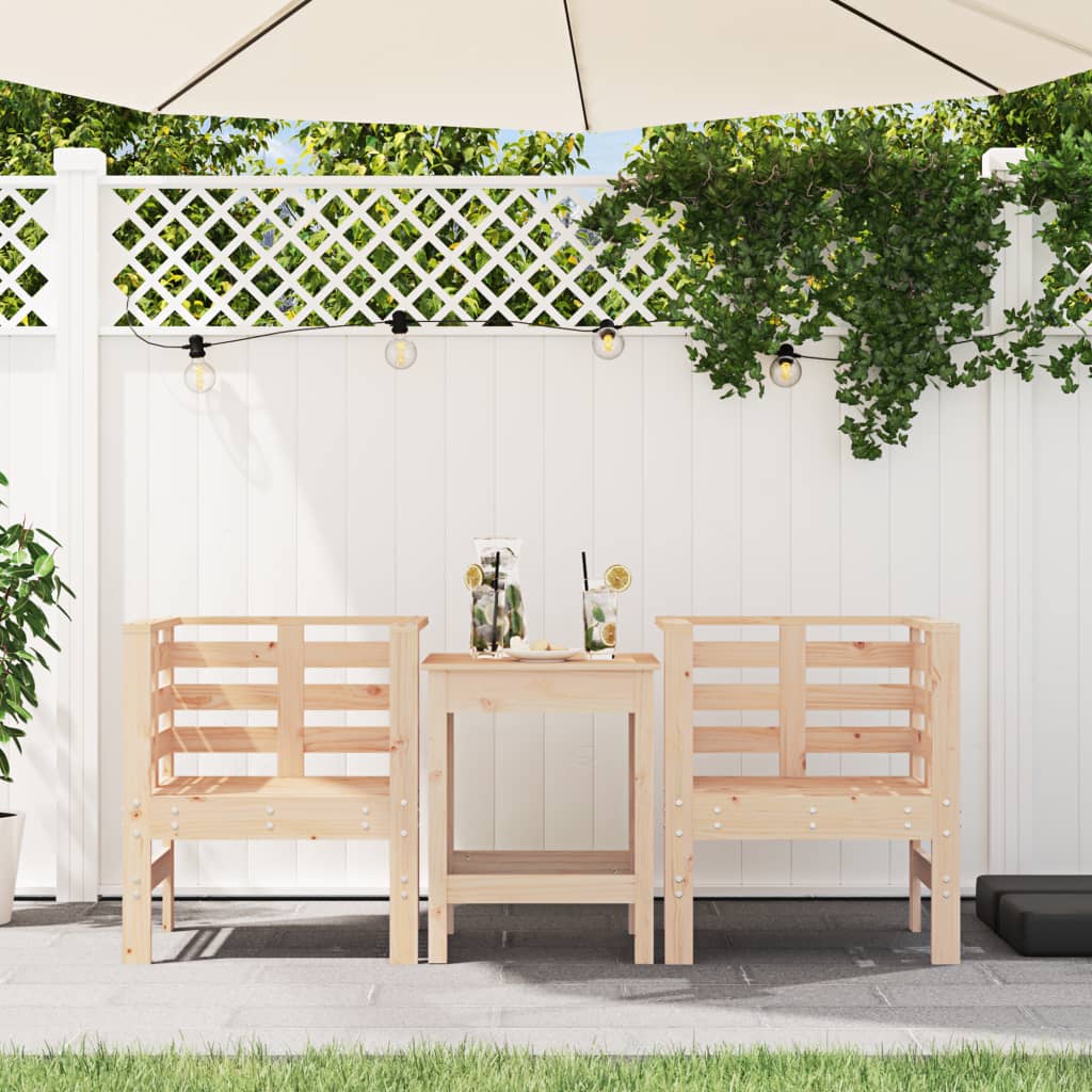 Tuinstoelen 61,5X53X71 Cm Massief Grenenhout Natuurlijk grenenhout