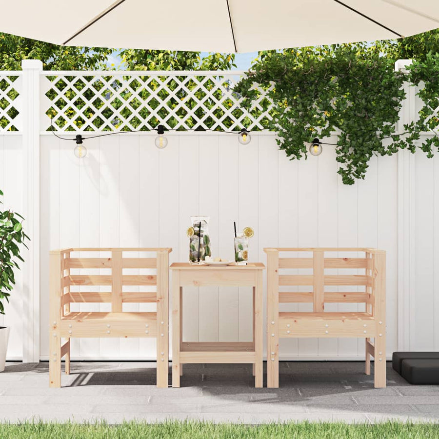 Tuinstoelen 61,5X53X71 Cm Massief Grenenhout Natuurlijk grenenhout