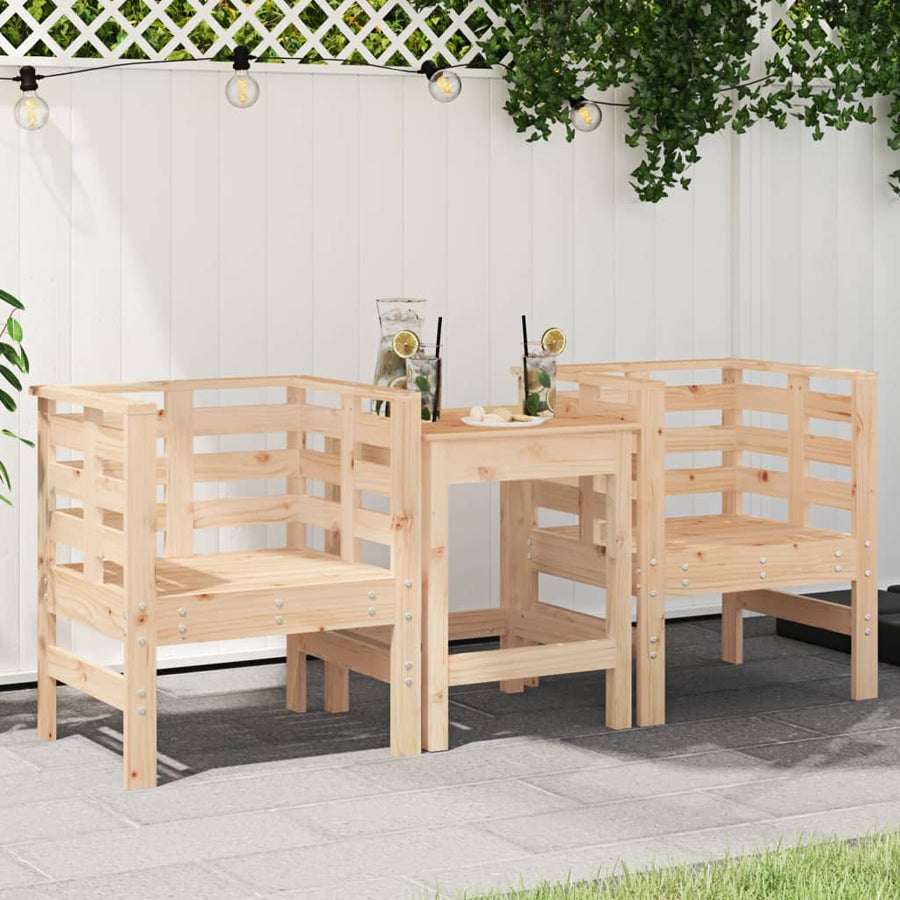 Tuinstoelen 61,5X53X71 Cm Massief Grenenhout Natuurlijk grenenhout