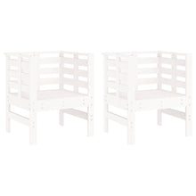 Tuinstoelen 61,5X53X71 Cm Massief Grenenhout Wit Wit grenenhout