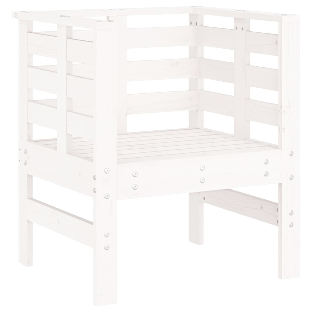 Tuinstoelen 61,5X53X71 Cm Massief Grenenhout Wit Wit grenenhout